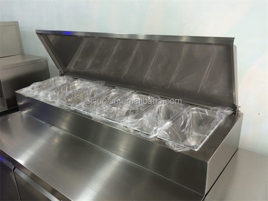 Factory Price Salad Bar Cooler Containers Industrial Refrigerator Drawer Under Counter Freezer Pizza Display Keep Fresh Fridge