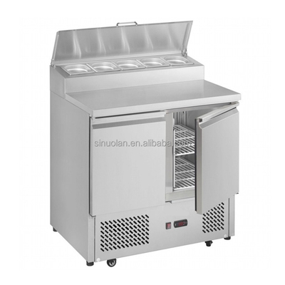 Customized Service Commercial Pizza Prep Table Refrigerator 60 Inches Sandwich Prep Table
