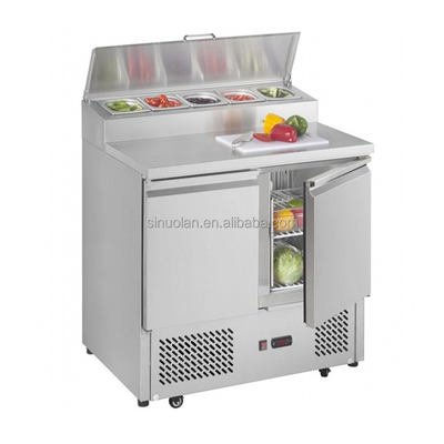 Customized Service Commercial Pizza Prep Table Refrigerator 60 Inches Sandwich Prep Table