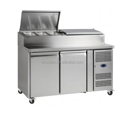 Customized Service Commercial Pizza Prep Table Refrigerator 60 Inches Sandwich Prep Table