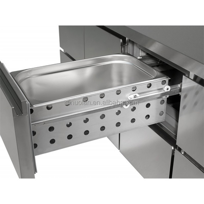 3 Drawers Stainless Steel Commercial Undercounter Fridge / Workbench Chiller /under Bar Refrigerator