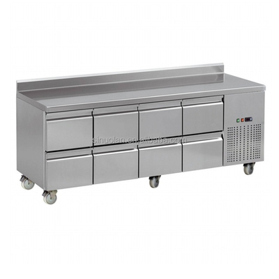 Stainless Steel Undercounter Cooling Worktable Commercial Workbench Frozen Prep Table With Drawer