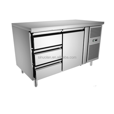 SS304 Refrigeration 6 Drawers Prep Table Undercounter Chiller