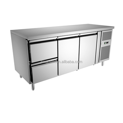 SS304 Refrigeration 6 Drawers Prep Table Undercounter Chiller