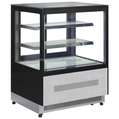 Commercial 2 Shelves Cake Display Fridge Bakery Chiller Display Showcase Right Angle Cake Showcase
