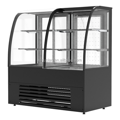 2 In 1 Curved Chiller Pastry Cake Display Refrigerator Case Cake Fridge Bakery Freezer Fridge
