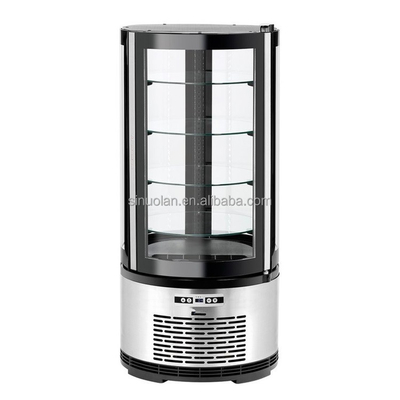 Rotating Shelf Cake Display Fridge Round Cake Display Cooler Round Design Refrigerated Rotating Cake Display