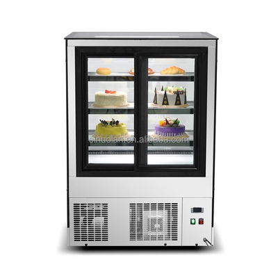 2022 New Style Cake Display Cake Chiller Refrigerated Showcase Cabinet Vertical Pastry Display Freezer