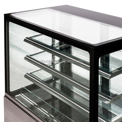 Customized 3 Layers Guangzhou Cake Display Upright Fridge For Cake Showcase Refrigerator Bakery Refrigerated