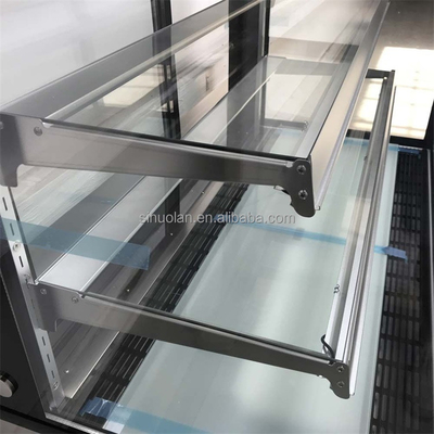 Square Tempered Glass Display Cake Counter Cake Pastry Showcase 72 Bakery Equipment Refrigerator
