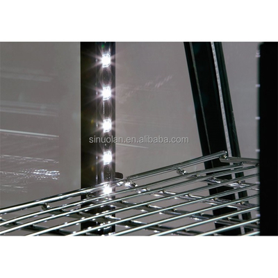Curved Glass Electric Heating Food Warming Showcase Hot Food Pizza Pie Warmer Display Cabinet