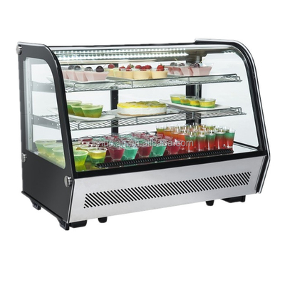 Black Heated Display Cabinet Pie Warmer Hot Food Showcase Fried Chicken Food Display Warmer