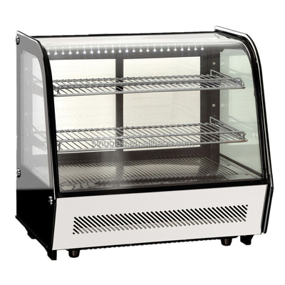 1.2M 2 Layer Curved Glass Warming Showcase Food Display Warmer Hot Food Heating Display Showcase Display