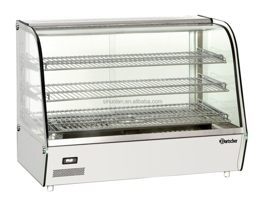 1.2M 2 Layer Curved Glass Warming Showcase Food Display Warmer Hot Food Heating Display Showcase Display