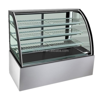 1.2m 2 Layer Curved Glass Warming Showcase Food Display Warmer Hot Food Heating Display Showcase Display