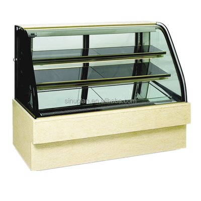 1.2m 2 Layer Curved Glass Warming Showcase Food Display Warmer Hot Food Heating Display Showcase Display