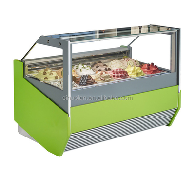 Commercial Vertical Glassdoor Freezer Ice Cream Display Counter Gelato Freezers Refrigerator Showcase For Ice Cream