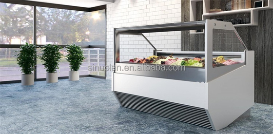 Commercial Vertical Glassdoor Freezer Ice Cream Display Counter Gelato Freezers Refrigerator Showcase For Ice Cream