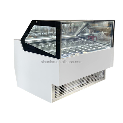 Sinuolan Italian Ice Cream Display Freezer Popsicle Ice Cream Showcase Freezer Refrigerator Gelato Freezer