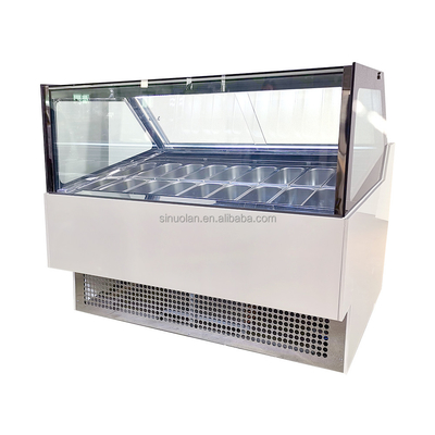 Sinuolan Italian Ice Cream Display Freezer Popsicle Ice Cream Showcase Freezer Refrigerator Gelato Freezer