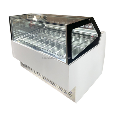 Sinuolan Italian Ice Cream Display Freezer Popsicle Ice Cream Showcase Freezer Refrigerator Gelato Freezer