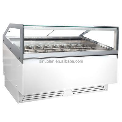 Popular Vertical Ice Cream Display Case Freezer Showcase Fridge Freezers For Ice Cream Gelato Blast Freezer Factory Price