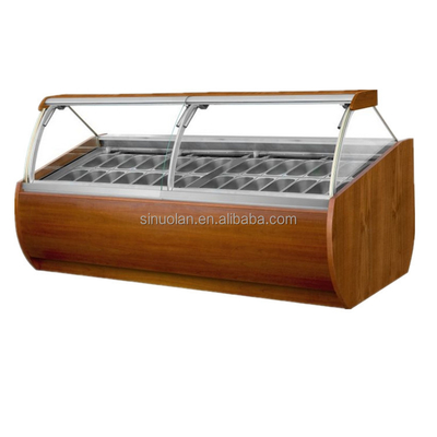 Factory Price Hard Ice Cream Display Case Gelato Freezer With CE/ETL