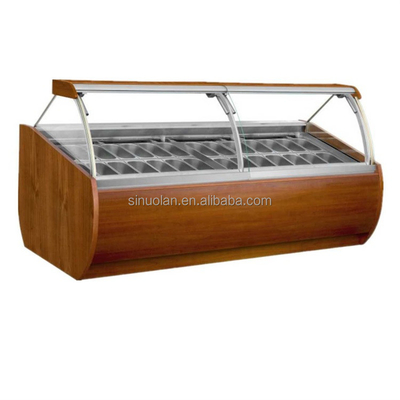 Factory Price Hard Ice Cream Display Case Gelato Freezer With CE/ETL