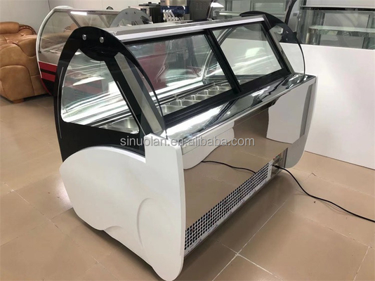 OEM Service Vertical Italy Ice Cream Display Freezer Case For Ice Creamcontainers