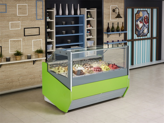Popsicle Display Freezer Gelato Freeze Showcase Hard Ice Cream Display Refrigerator Cart Table