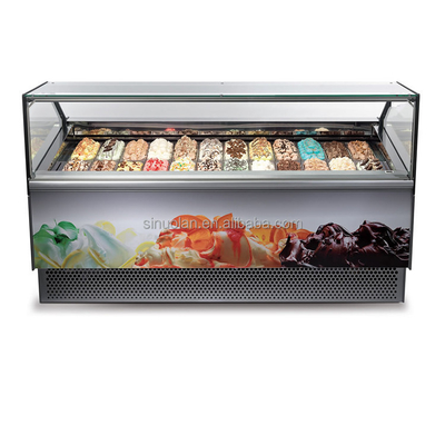 New Design 24 Pans Ice Cream Display Tray Chiller Display Gelato Display Refrigerator Customizable