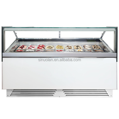 New Design 24 Pans Ice Cream Display Tray Chiller Display Gelato Display Refrigerator Customizable