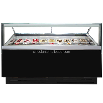 New Design 24 Pans Ice Cream Display Tray Chiller Display Gelato Display Refrigerator Customizable