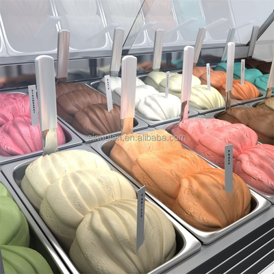 New Design 24 Pans Ice Cream Display Tray Chiller Display Gelato Display Refrigerator Customizable