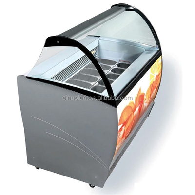 Mini Freezer Ice Cream Display Counter Showcase Table Top Ice Cream Freezer