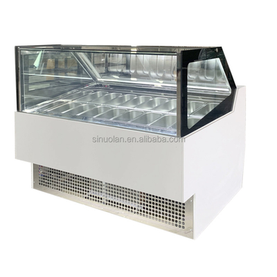 Hot Sale Customizable Ice Cream Showcase Gelato Popsicle Display Freezer Italian Ice Cream Freezer Case Freezer Chiller