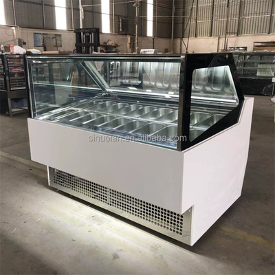 Hot Sale Customizable Ice Cream Showcase Gelato Popsicle Display Freezer Italian Ice Cream Freezer Case Freezer Chiller
