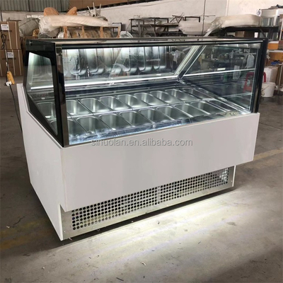 Blast Deep Scoop Gelato Ice-cream Popsicle Ice Cream Display Freezer For Ice Cream With Storage Containers