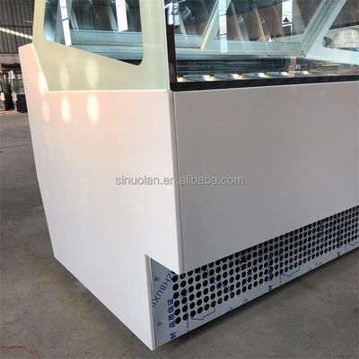 Factory Supply Good Ice Cream Display Freezer Gelato Showcase Marble And Glass Ice Cream/ Popsicle/ Haagen-dazs