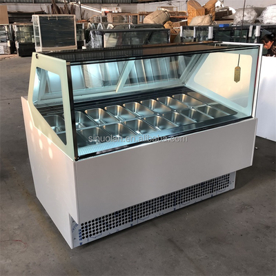 Supermarket Equipment Ice Cream Display Cabinet Commercial Ice Cream Refrigerator Scoop Freezer