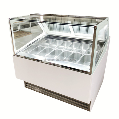 2023 New Design Supermarket Ice Cream Display Food Grade Freezer Display Multi-functional Ice Cream Fridge Popsicle Cabinet