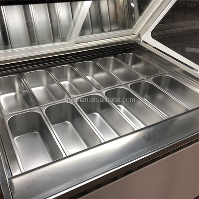 2023 New Design Supermarket Ice Cream Display Food Grade Freezer Display Multi-functional Ice Cream Fridge Popsicle Cabinet
