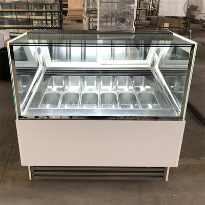 Automatic Defrosting Gelato Freezer Showcase / Ice Cream Display Showcase For Sale