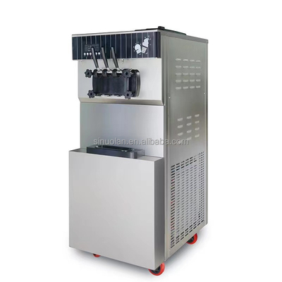 Commercial Vertical 3 Flavor 25L Snack Ice Cream Making 3 Flavor Soft Ice Cream Machine Maker