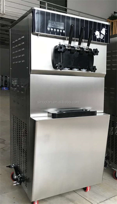 Commercial Vertical 3 Flavor 25L Snack Ice Cream Making 3 Flavor Soft Ice Cream Machine Maker
