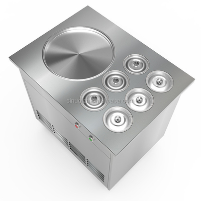 China Fried Ice Cream Machine Yogurt Making Device Low Price with 6 Tanks