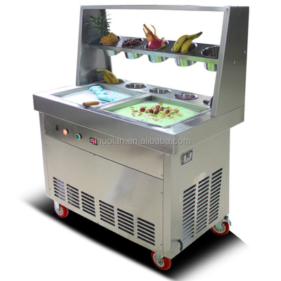 Commercial Fried Yogurt Machine Flat single Pan Fry Ice Cream Machine