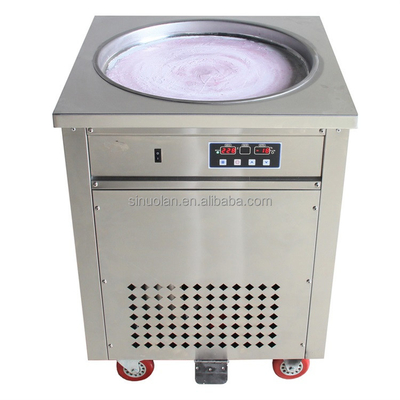 Factory Custom Logo Commercial Fried Fruit Yogurt Ice Cream Rolls Maker Machine