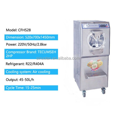 Large Capacity Commercial Hard Ice Cream Machine/batch Freezer/ Italian Gelato Machine  Maker CE Certificate