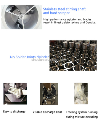 Large Capacity Commercial Hard Ice Cream Machine/batch Freezer/ Italian Gelato Machine  Maker CE Certificate
